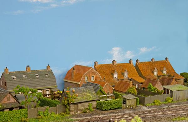 de achterzijde van typische Kempische arbeiders woningen. de achterzijde van typische Kempische arbeiders woningen.